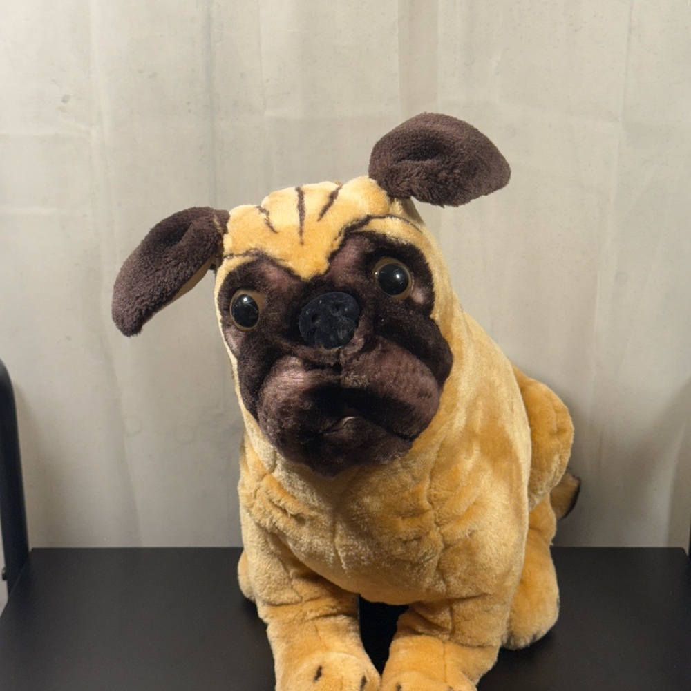 Melissa Plush Pug Dog Toy - Cream and Brown